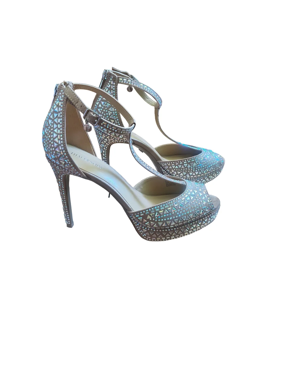 Thalia Sodi Chacey T-Strap Crystal Platform Heels